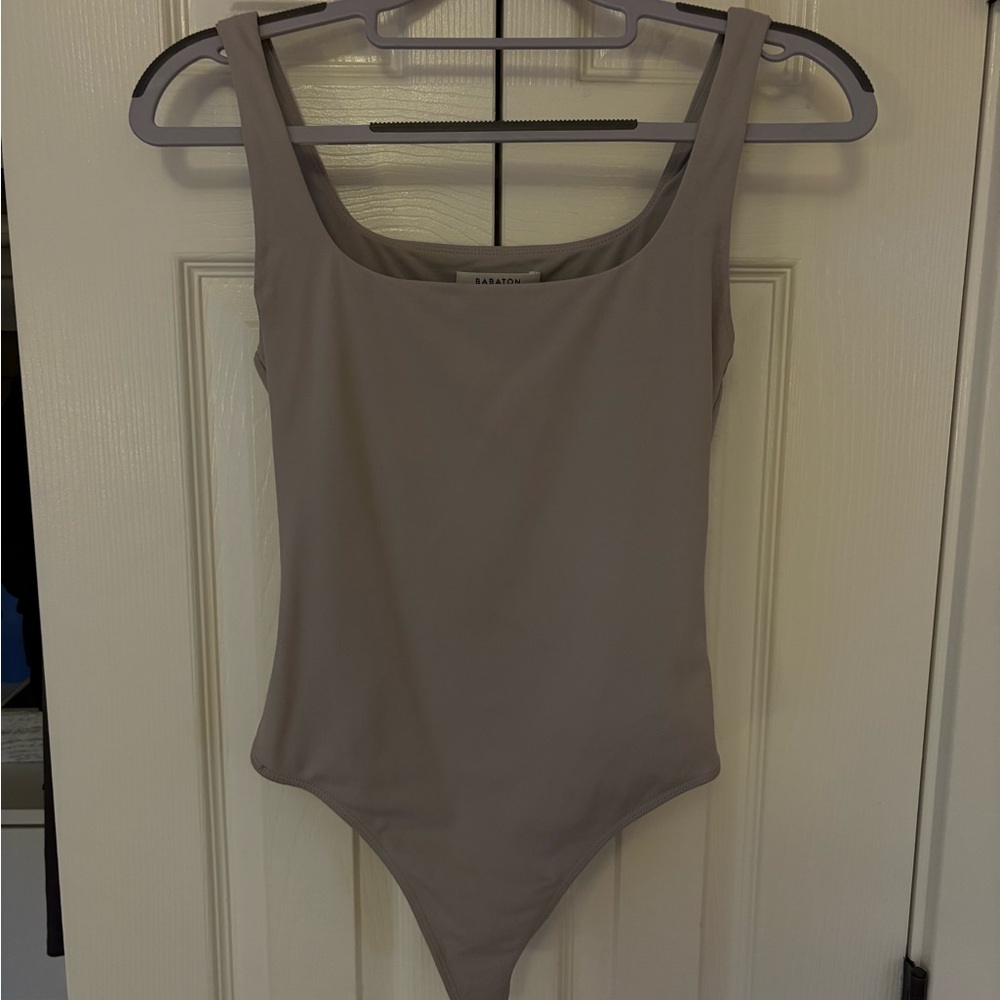 Aritzia Babaton Taupe Bodysuit